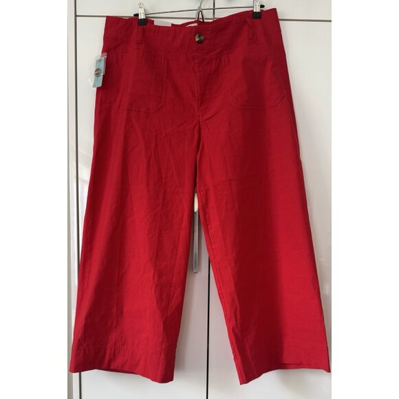 NWT Size 16W -The Colette Magic Fabric Crop Wide-Leg Pants by Maeve (NWT US$120) - Picture 2 of 16